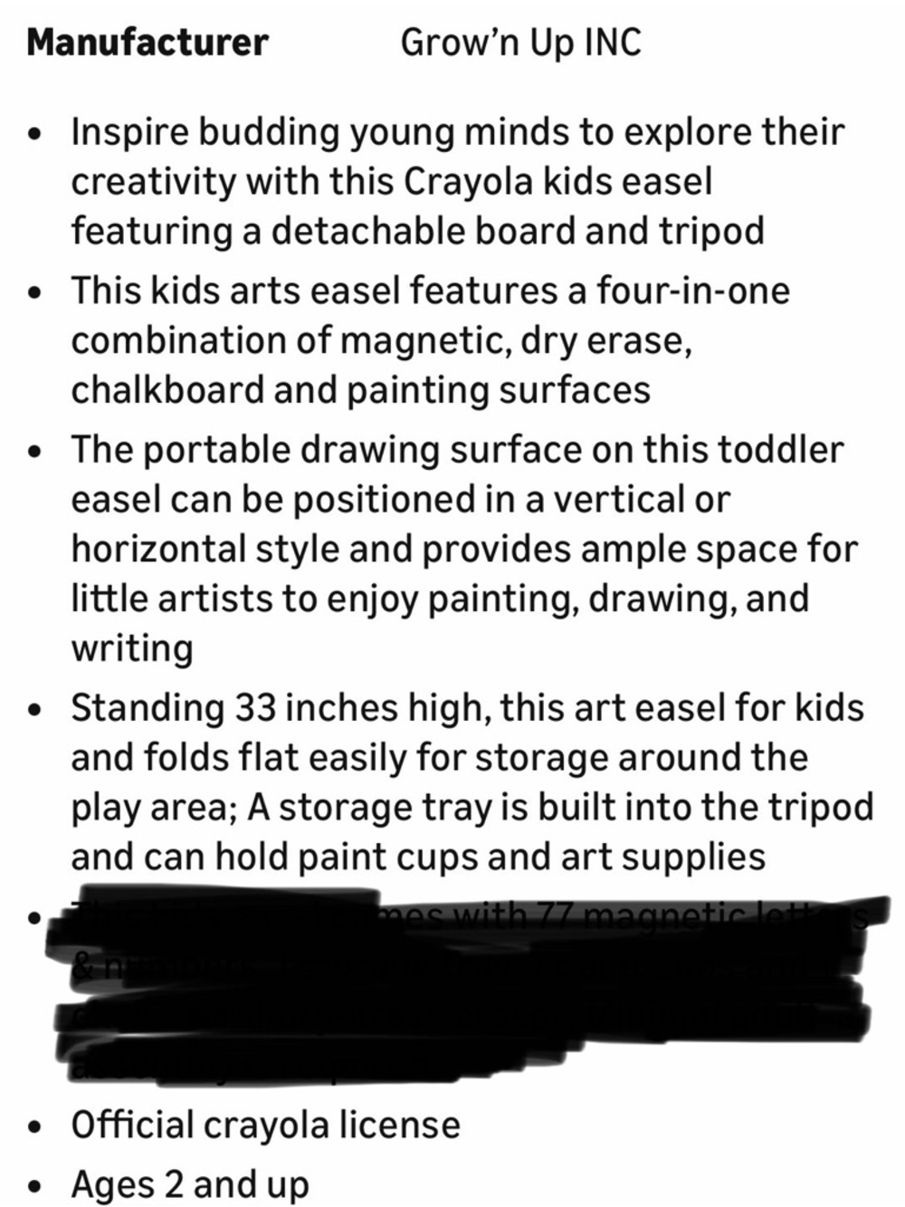 Crayola Red, Yellow & Blue Kids Magnetic Easel - Picture 5 of 5